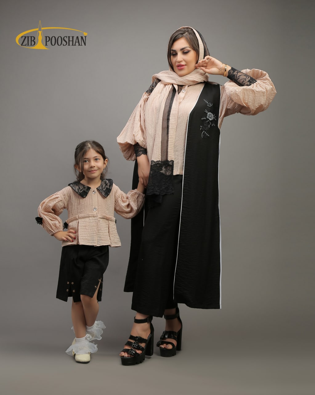 شومیز ست مادر و دختری مدل یاس کرم