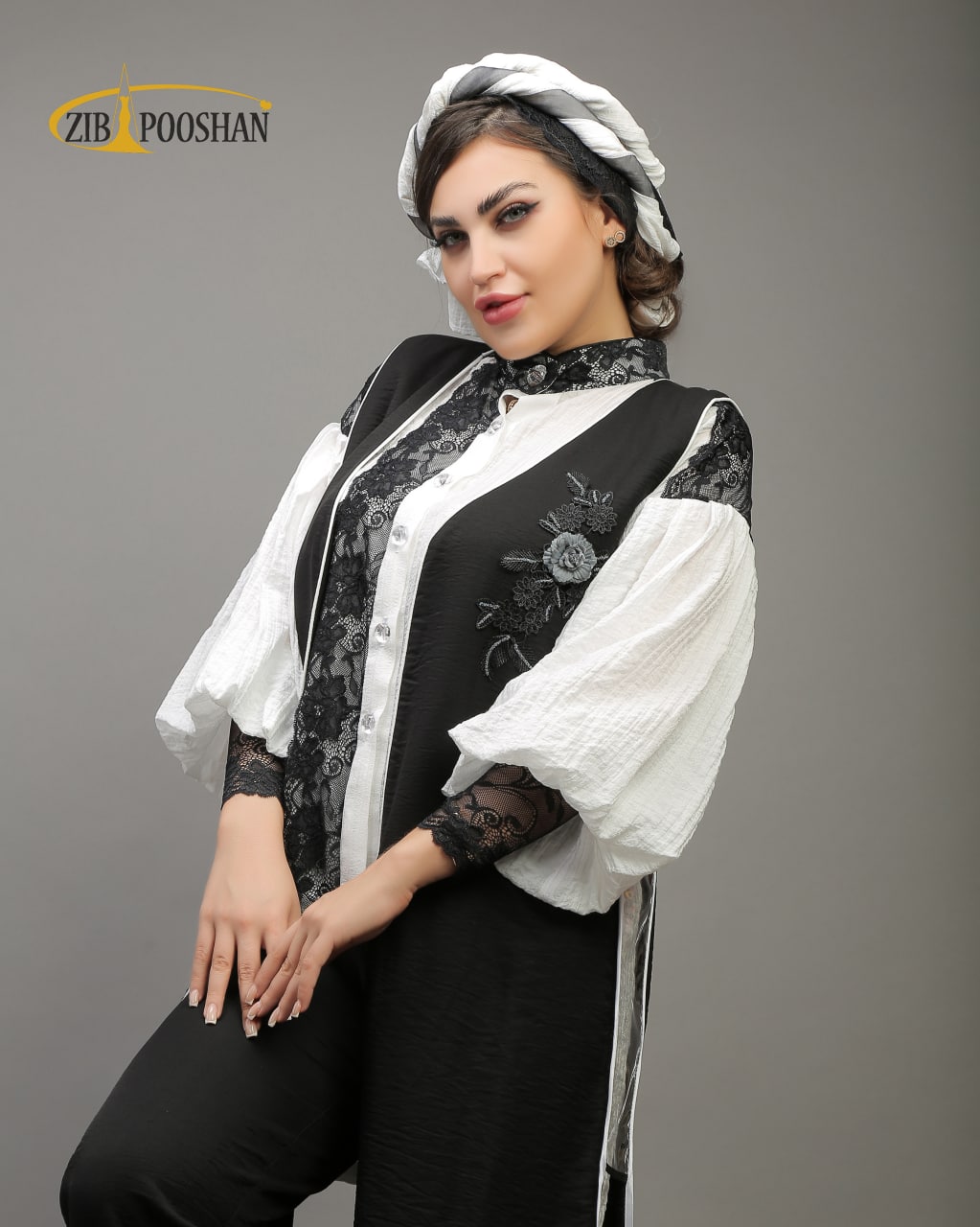 شومیز مدل یاس سفید دانتل دار1