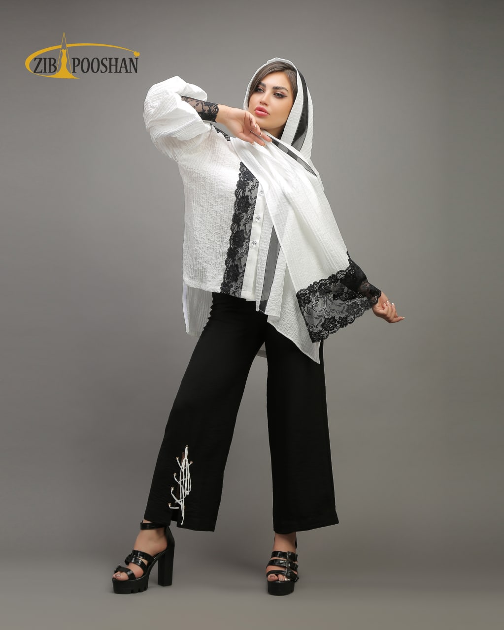 شال ست برای شومیز مدل یاس سفید